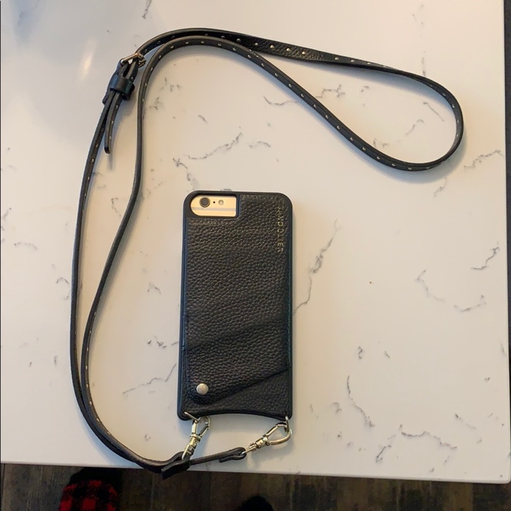 Black leather Bandolier Case with straps.